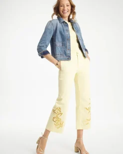 Trouser Cutwork Crop Jeans