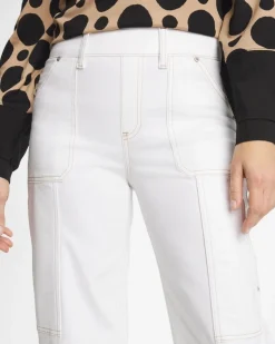 Utility Wide Pull-On Crop Jeans