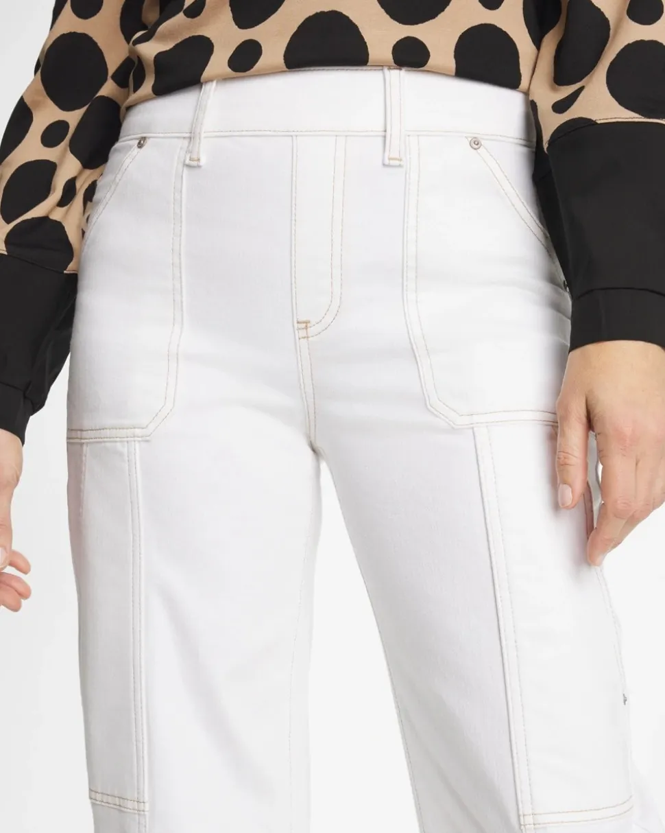 Utility Wide Pull-On Crop Jeans