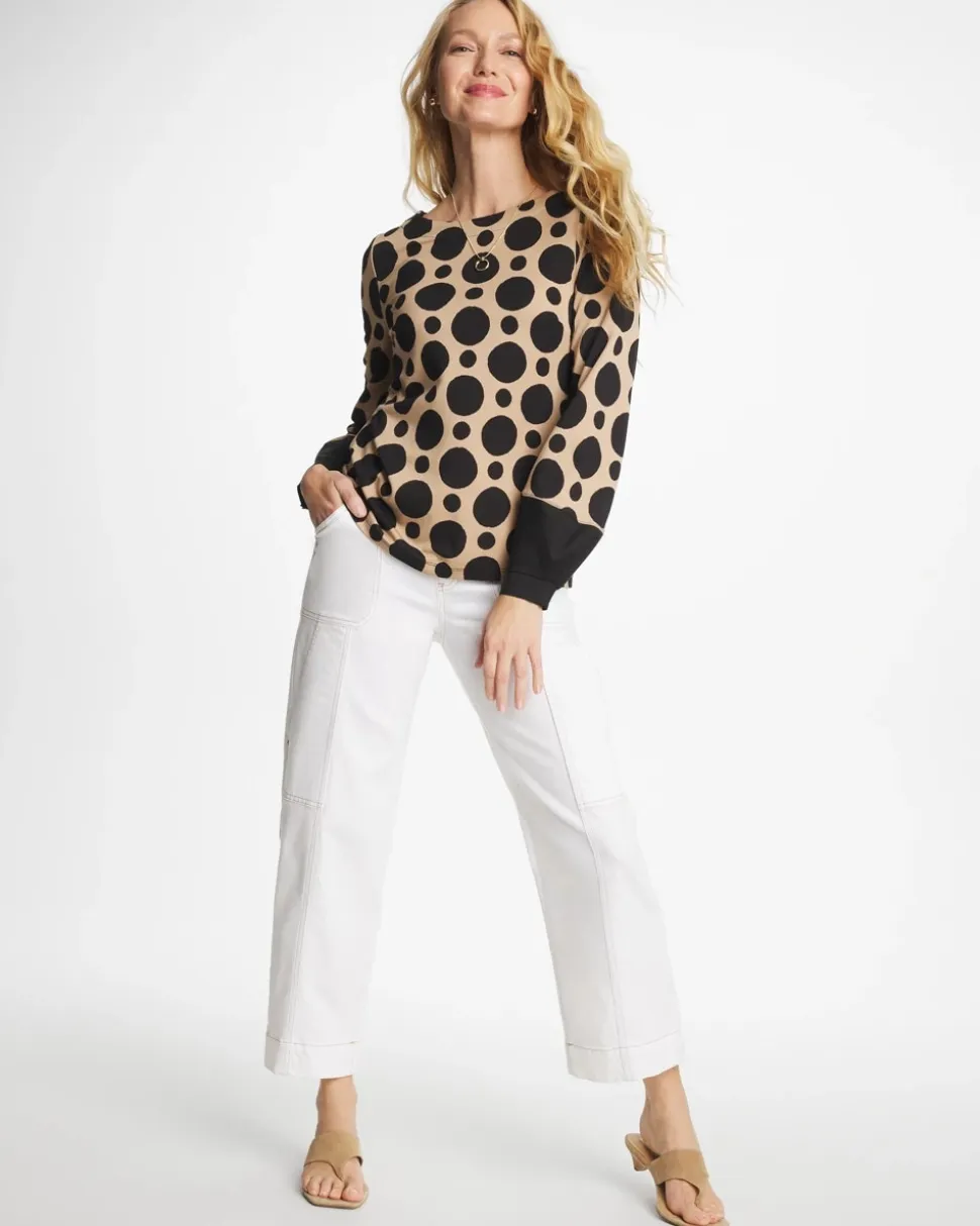 Utility Wide Pull-On Crop Jeans
