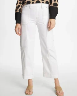 Utility Wide Pull-On Crop Jeans