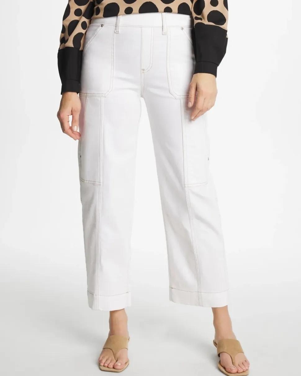 Utility Wide Pull-On Crop Jeans