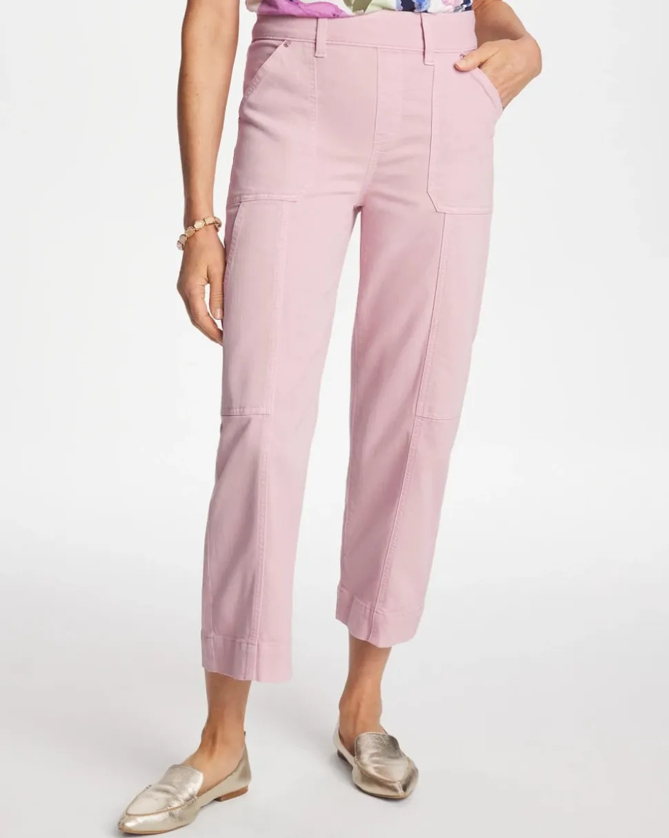 Utility Wide Pull-On Crop Jeans