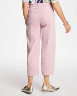 Utility Wide Pull-On Crop Jeans
