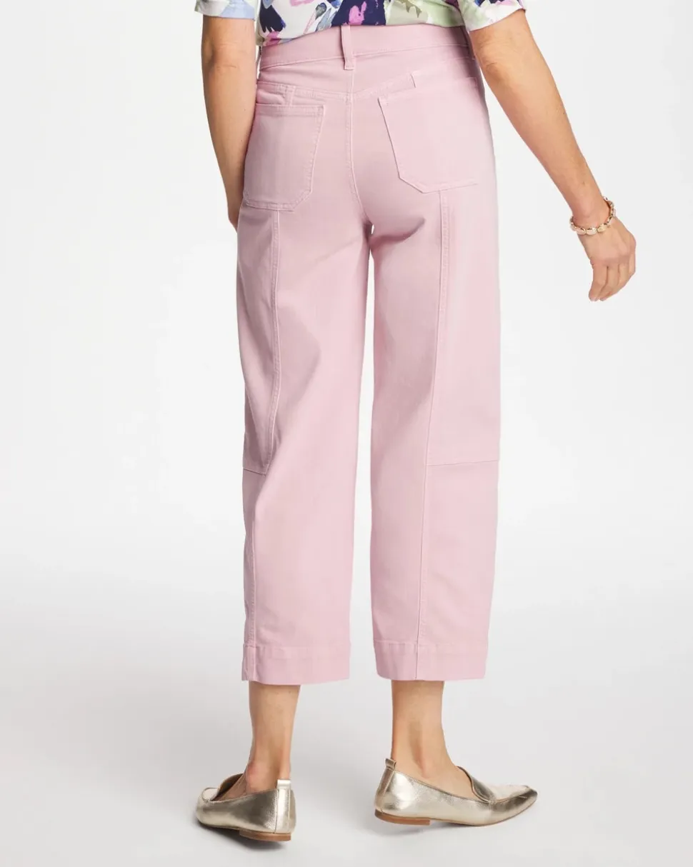 Utility Wide Pull-On Crop Jeans