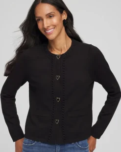 V-Day Embroidered Crewneck Cardigan