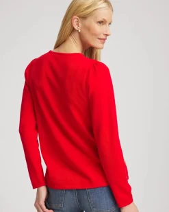 V-Day Embroidered Heart Pullover