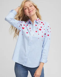 V-Day Striped Poplin Shirt