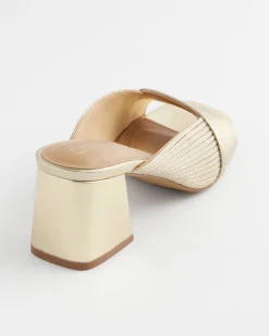 Vinia Metallic Rope Block Heels