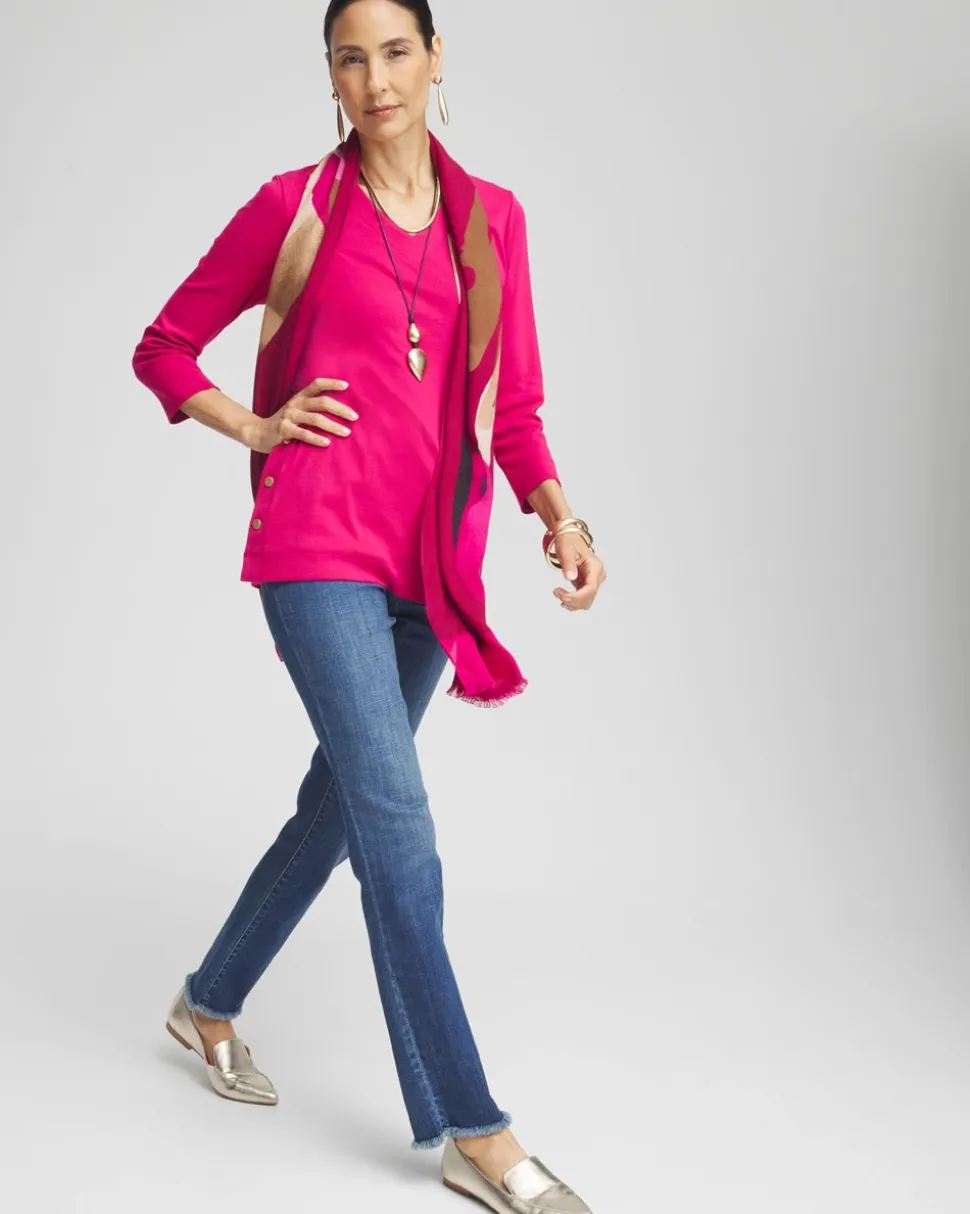 V-neck Button Detail Tunic