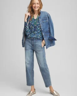 V-Neck Printed Pullover