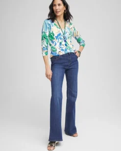 V-Neck Printed Pullover