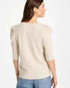 Wear Now Sleeve Detail Pullover Sweater
