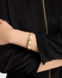 White Resin Glam Stretch Bracelet