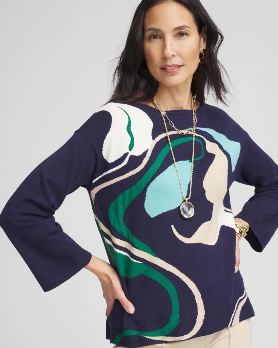 Wildflower Intarsia Pullover