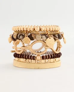 Wooden Charm Stretch Bracelet