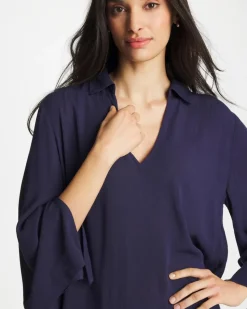 Woven Collar Swim Cover-Up