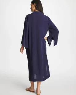 Woven Collar Swim Cover-Up