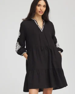 Woven Embroidered Swim Cover-Up