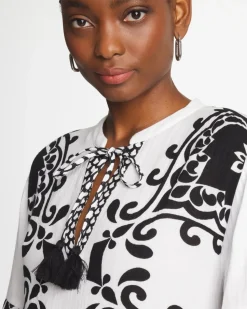 Woven Printed Swim Cover-Up Dress