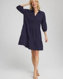 Woven Tiered Swim Cover-Up Dress