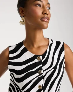 Zebra Refined Crewneck Sweater Vest