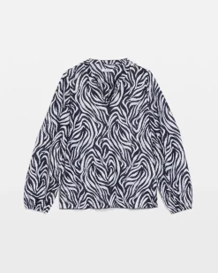 Zebra Waves Crinkle Top