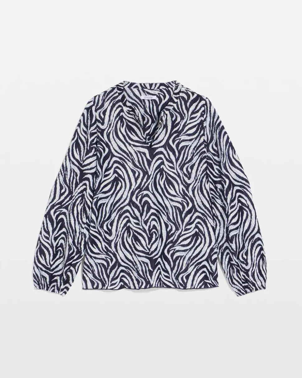 Zebra Waves Crinkle Top
