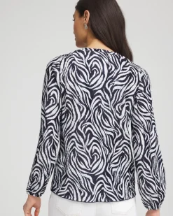Zebra Waves Crinkle Top