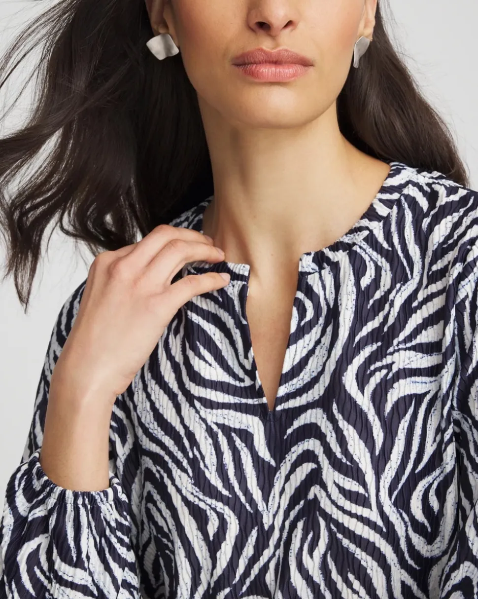Zebra Waves Crinkle Top