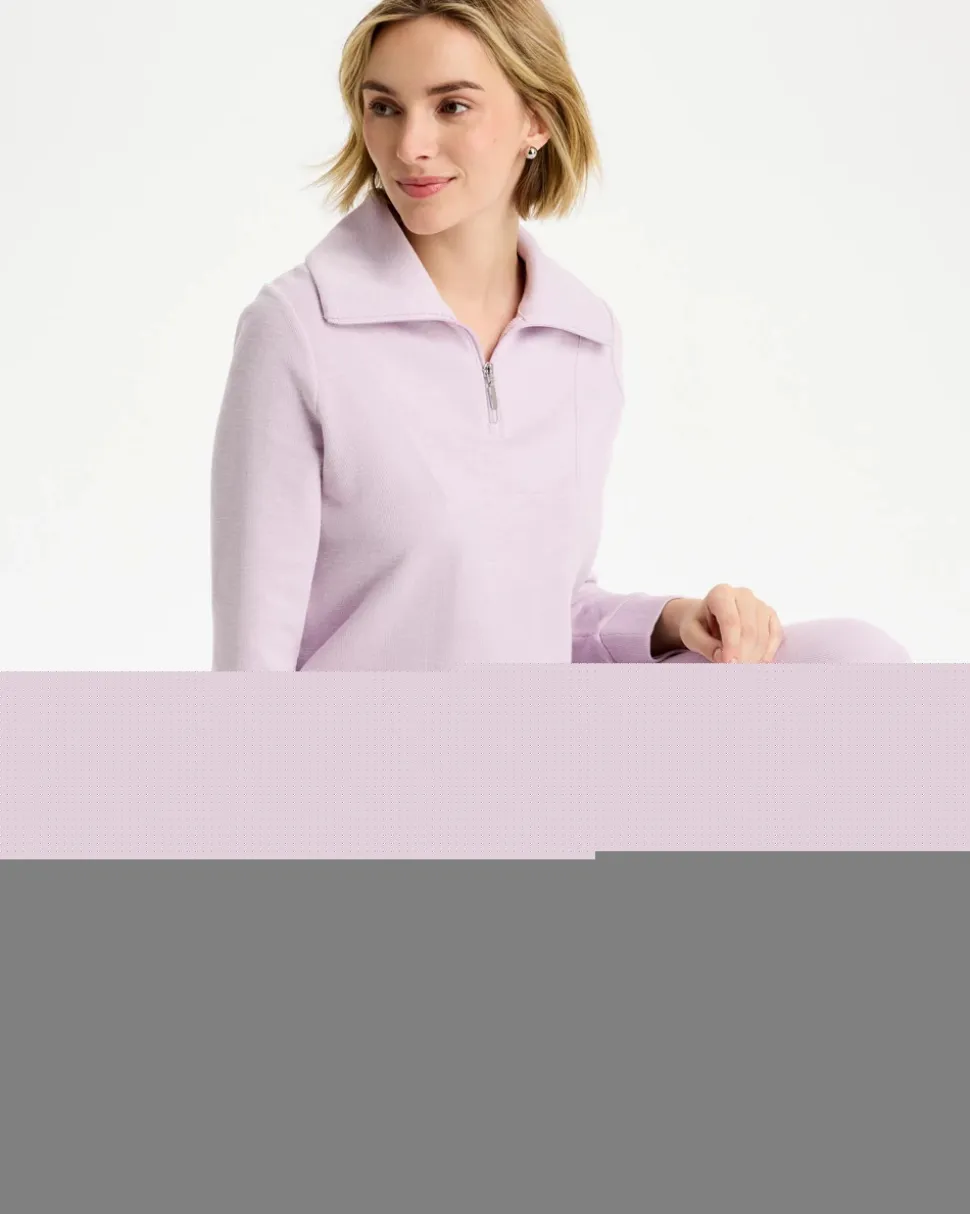 Zenergy® Beach Slub Half-Zip Pullover Top