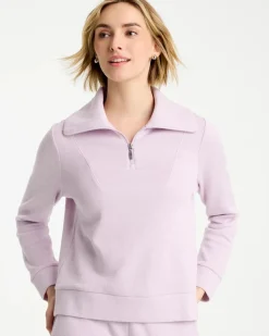 Zenergy® Beach Slub Half-Zip Pullover Top