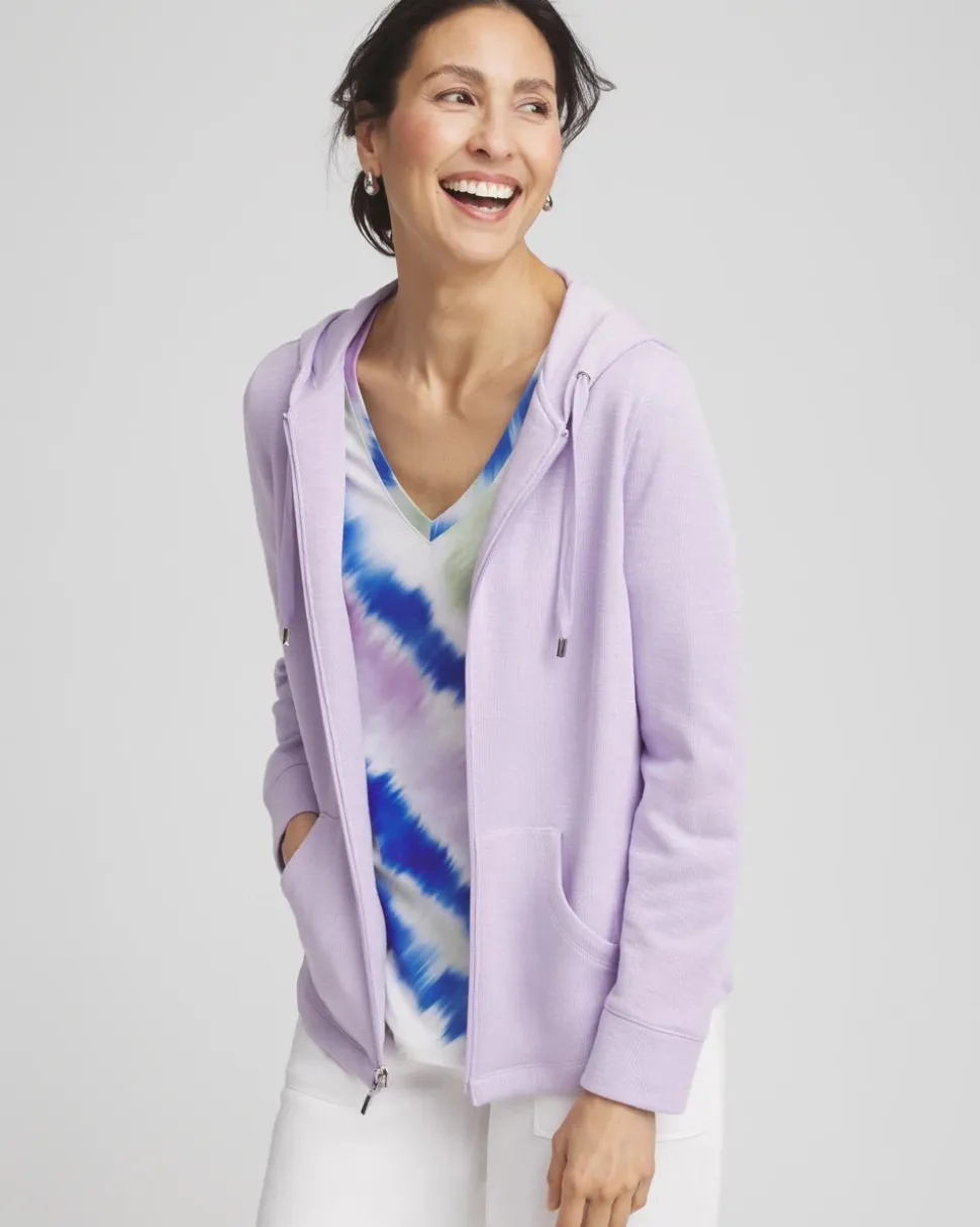 Zenergy® Beach Slub Zip-Front Hoodie