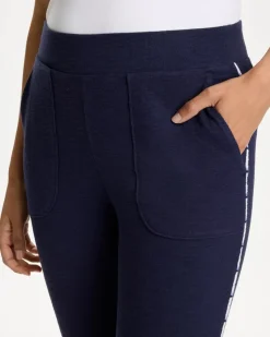 Zenergy® Cotton Terry Striped Crop Pants