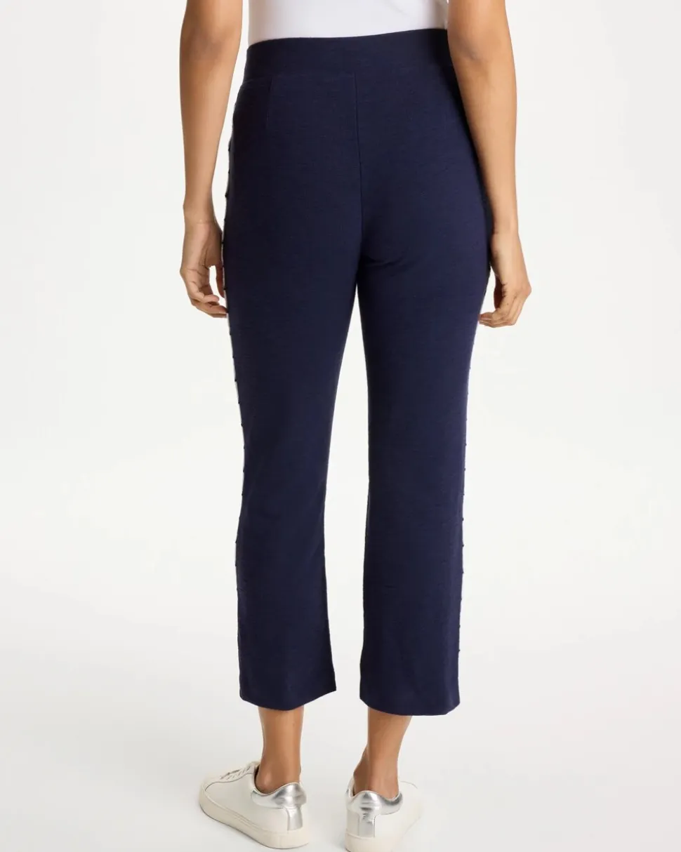 Zenergy® Cotton Terry Striped Crop Pants