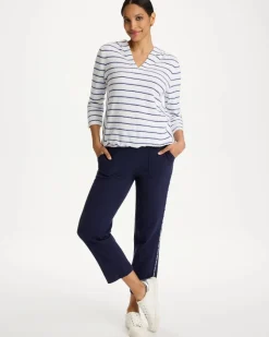 Zenergy® Cotton Terry Striped Crop Pants