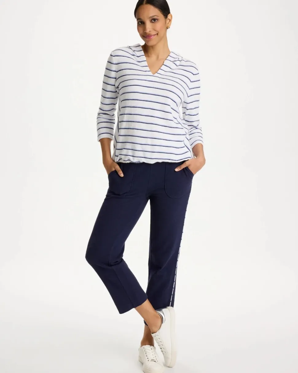 Zenergy® Cotton Terry Striped Crop Pants