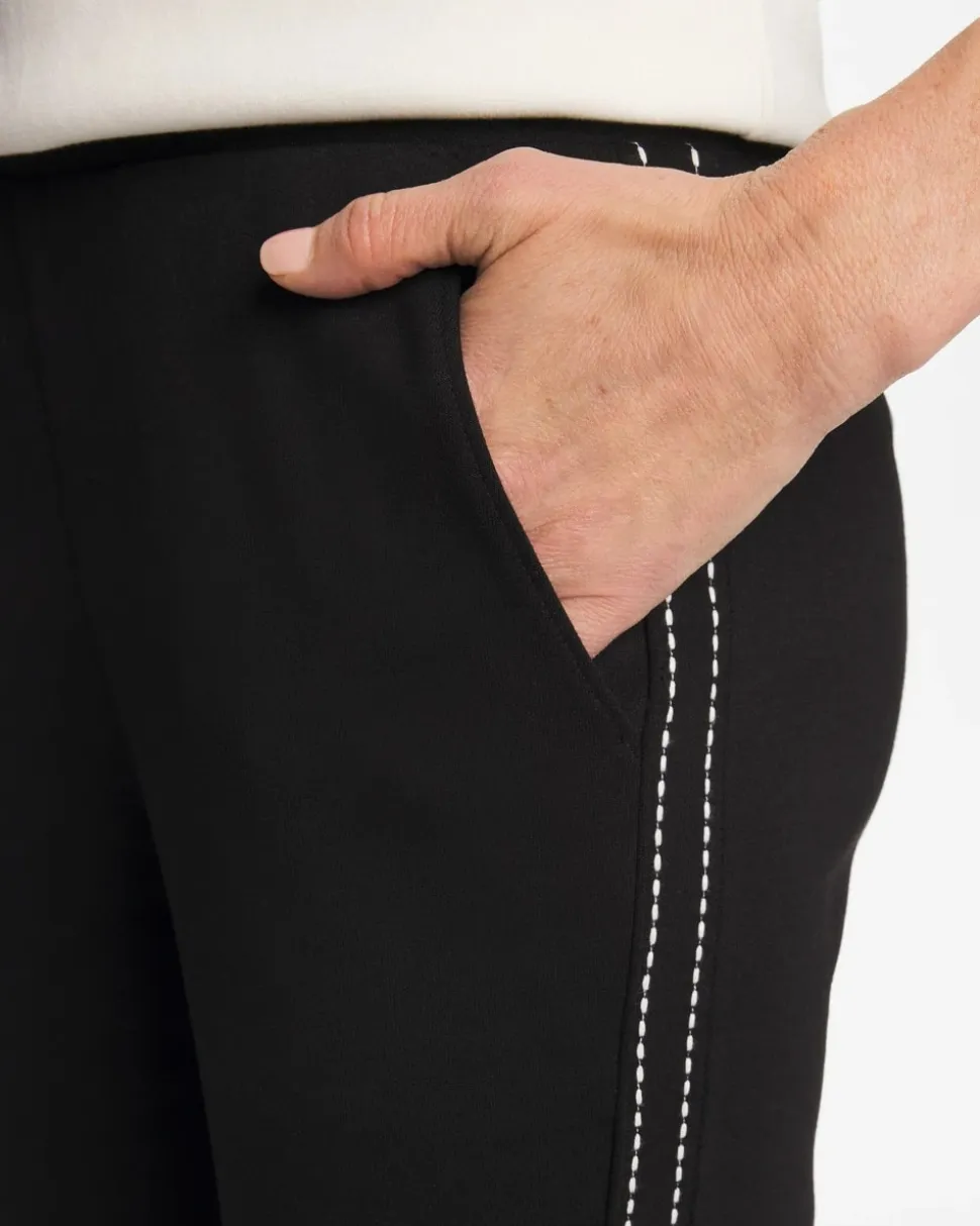 Zenergy® Double-Knit Pick Stitch Ankle Pants