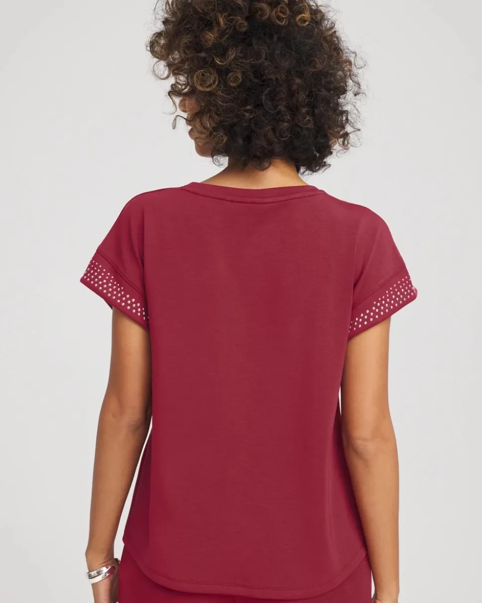 Zenergy® Embellished Short-Sleeve Top