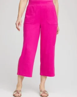 Zenergy® French Terry Gauze-Inset Cropped Pants