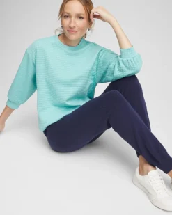 Zenergy® Jacquard Bubble-Sleeve Top