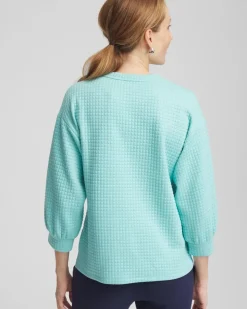 Zenergy® Jacquard Bubble-Sleeve Top
