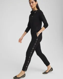 Zenergy® Luxe Cashmere Blend Embellished Ankle Pants