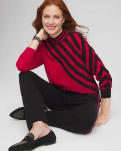 Zenergy® Luxe Cashmere Blend Striped Sweater
