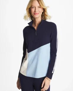 Zenergy® Luxe Colorblock Half-Zip Pullover