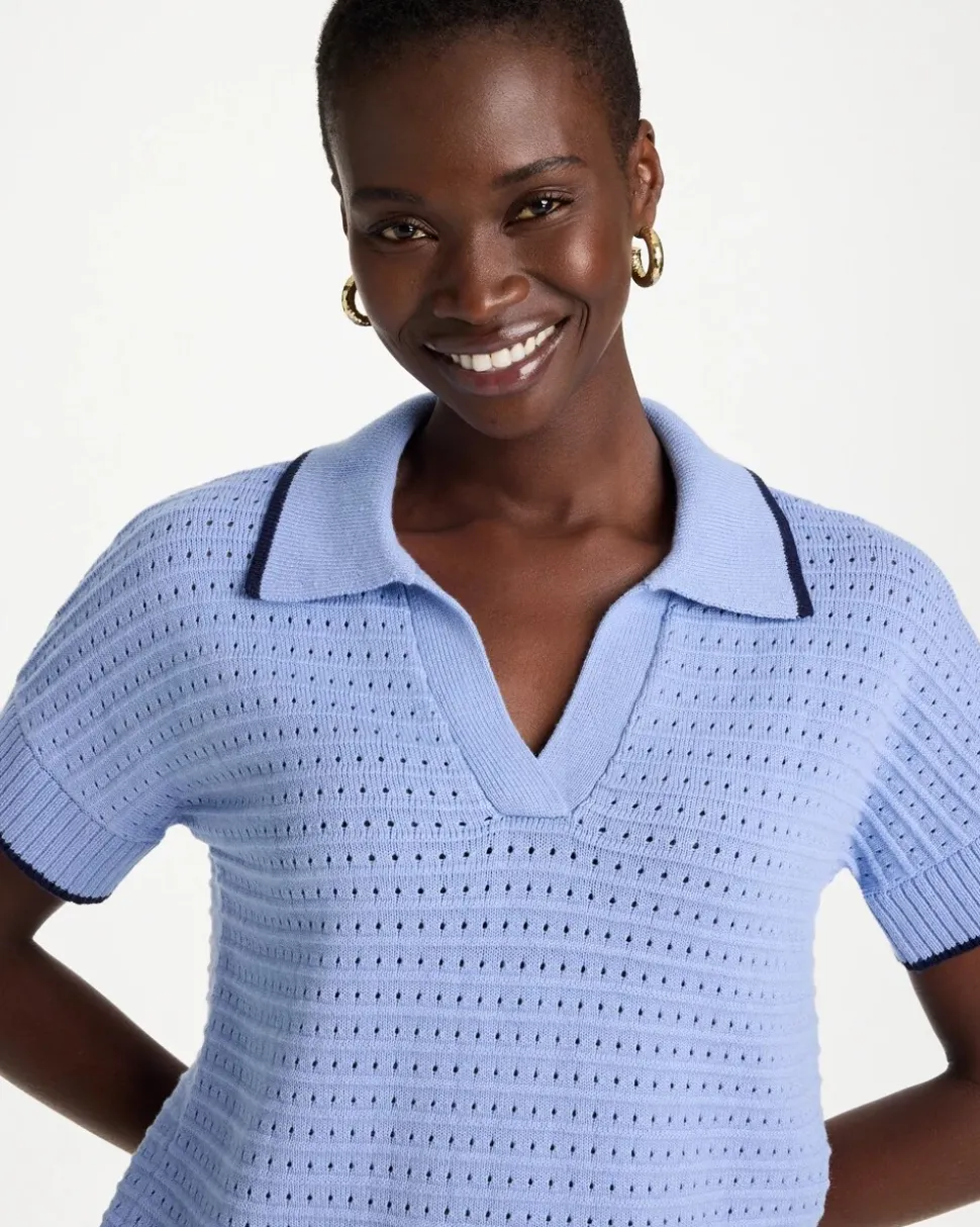 Zenergy® Luxe Pointelle Sweater