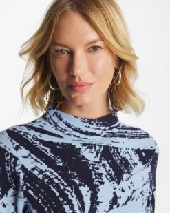 Zenergy® Luxe Sketch Funnelneck Top