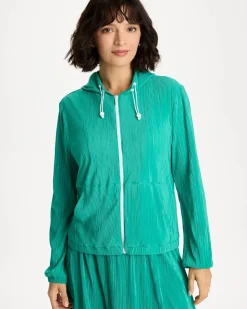 Zenergy® Micro Plisse Hooded Jacket