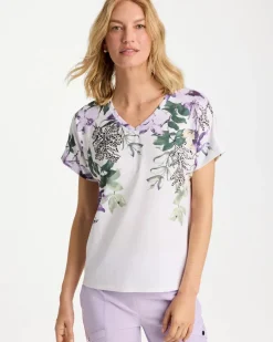 Zenergy® Placed Print Drop Shoulder Tee