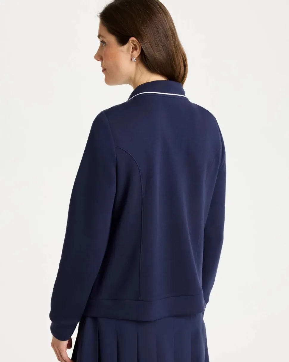 Zenergy® Soft Pique Button-Down Cardigan